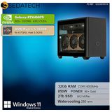 Sedatech - Gaming Mini-PC - Waterkoeling - AMD Ryzen 5 7600X - Geforce RTX4060Ti - 32Gb DDR5 - 2Tb SSD M.2 - Windows 11