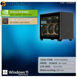 Sedatech - Gaming Mini-PC - Waterkoeling - AMD Ryzen 7 7700X - Geforce RTX4060 - 32Gb DDR5 - 2Tb SSD M.2 - Windows 11