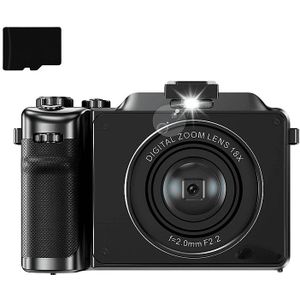 Digitale camera 4K/48MP/18X digitale zoom/autofocus/dubbele camera 32GB geheugenkaart