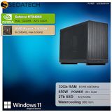 Sedatech Mini-PC Werkstation - Waterkoeling - AMD Ryzen 7 9700X - Geforce RTX4060 - 32Gb DDR5 - 2Tb SSD M.2 - Windows 11