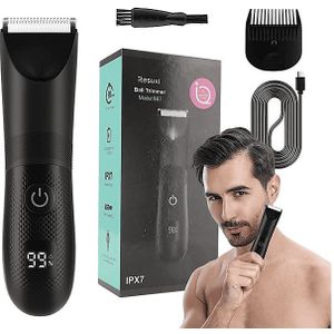 Waterdichte en oplaadbare lichaamshaartrimmer voor heren