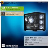 Sedatech - Advanced Gaming PC Maxi Vision - Desktop Computer - AMD Ryzen 7 9800X3D - Geforce RTX4060 - 32Gb DDR5 - 2Tb SSD M.2 - Windows 11
