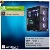 Sedatech - Advanced Gaming PC - Waterkoeling - AMD Ryzen 7 9700X - Geforce RTX4060 - 32Gb DDR5 - 2Tb SSD M.2 - Windows 11 - Desktop computer