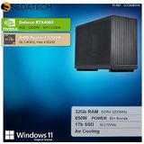 Sedatech Mini-PC Werkstation - Zwart - Micro ATX - AMD Ryzen 7 5700X - Geforce RTX4060 - 32Gb RAM - 1Tb SSD - Windows 11