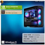 Sedatech Pro Gaming PC - Waterkoeling - AMD Ryzen 7 9800X3D - Geforce RTX5070Ti - 32Gb DDR5 - 2Tb SSD M.2 - Windows 11 - Desktop computer