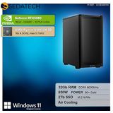 Sedatech - Silent Gaming PC - AMD Ryzen 9 9950X3D - Geforce RTX5080 - 32Gb DDR5 - 2Tb SSD M.2 - Windows 11 - Desktop computer