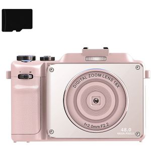 Digitale camera 4K/48MP/18X digitale zoom/autofocus/dubbele camera 32GB geheugenkaart