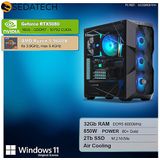 Sedatech - Pro Gaming PC - Desktop Computer - AMD Ryzen 5 9600X - 32GB DDR5 - 2TB SSD M.2 - Windows 11
