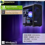 Sedatech - Werkstation Compact ATX - AMD Ryzen 9 7900X - Geforce RTX4060 - 32Gb DDR5 - 2Tb SSD M.2 - Windows 11 - Desktop computer