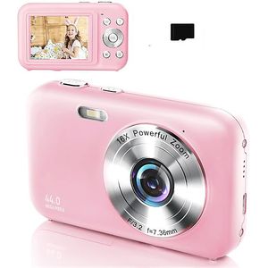 Digitale camera 1080P 44MP 16x zoom 2,4 inch scherm, 32GB kaart