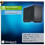 Sedatech Mini-PC Werkstation - Micro ATX - Intel i5-14400F - Geforce RTX4060Ti - 32Gb DDR5 - 2Tb SSD - Windows 11