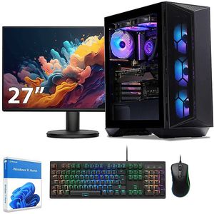 Sedatech Pakket Gaming PC ATX Compact • AMD Ryzen 7 9700X • RTX4060Ti • 32Gb DDR5 • 2Tb SSD M.2 • Windows 11 • Monitor 27''
