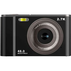 Digitale camera 2,7K 48MP 1080P, 16x zoom, anti-shake, gezichtsherkenning