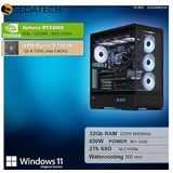Sedatech - Advanced Gaming PC - Waterkoeling - AMD Ryzen 9 7900X - Geforce RTX4060 - 32Gb DDR5 - 2Tb SSD M.2 - Windows 11 - Desktop computer