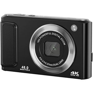 4K HD digitale camera met camera aan de voor- en achterzijde en stabilisatie