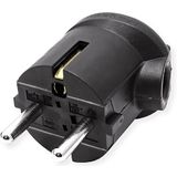 Connector - Haakse - Zwart - Kunststof - 16 A / 250 V