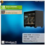 Sedatech - Gaming Mini-PC - Waterkoeling - AMD Ryzen 5 9600X - Geforce RTX4060 - 32Gb DDR5 - 2Tb SSD M.2 - Windows 11