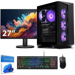 Sedatech Expert Gaming PC Pakket ATX Compact • AMD Ryzen 5 5600X • RTX4060 • 32Gb RAM • 2Tb SSD M.2 • Windows 11 • Monitor 27''