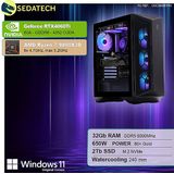 Sedatech - Advanced Gaming PC - Waterkoeling - AMD Ryzen 7 9800X3D - Geforce RTX4060Ti - 32Gb DDR5 - 2Tb SSD M.2 - Windows 11 - Desktop computer