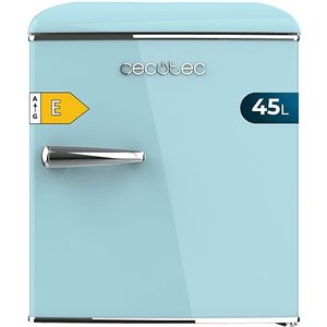Cecotec Mini koelkast - Bolero CoolMarket TT Origin 45 Blue, 55 cm hoog en 44,7 cm breed, energieklasse E, Icebox en verchroomde handgreep, blauw
