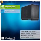 Sedatech Mini-PC Werkstation - Micro ATX - Intel i5-12400F - Geforce RTX4060 - 32Gb DDR5 - 2Tb SSD M.2 - Windows 11