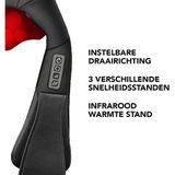 Infinity Goods - Shiatsu Massagekussen - Zwart - Elektrisch Nek en Rug Apparaat - Warmtefunctie met Infrarood - 8 Instelbare Massagekoppen