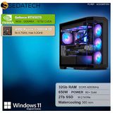 Sedatech - Advanced Gaming PC - Waterkoeling - AMD Ryzen 7 9800X3D - Geforce RTX5070 - 32Gb DDR5 - 2Tb SSD M.2 - Windows 11 - Desktop computer