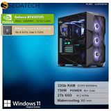 Sedatech - Pro Gaming PC - Waterkoeling - AMD Ryzen 9 9950X3D - Geforce RTX5070Ti - 32Gb DDR5 - 2Tb SSD M.2 - Windows 11