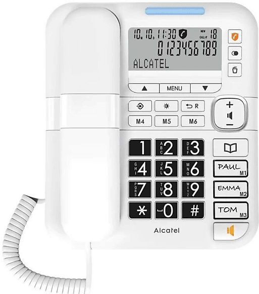 Alcatel - TMAX70 - Huistelefoon - Zwart - 6 Geheugentoetsen, Handsfree Bellen, Gehoorapparaatvriendelijk