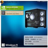 Sedatech - Pro Gaming PC Maxi Vision - Desktop Computer - AMD Ryzen 9 7900X3D - 64GB DDR5 - 2TB SSD M.2 - Windows 11