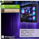 Sedatech - Advanced Gaming PC - Waterkoeling - AMD Ryzen 7 9800X3D - Geforce RTX4060Ti - 32Gb DDR5 - 2Tb SSD M.2 - Windows 11 - Desktop computer