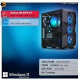 Sedatech - Pro Gaming PC - Desktop Computer - Intel i5-12600KF - Radeon RX 9070XT - 32GB DDR5 - 2TB SSD M.2 - Windows 11