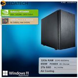 Sedatech Mini-PC Werkstation ITX - AMD Ryzen 5 9600X - Geforce RTX4060 - 32Gb DDR5 - 2Tb SSD M.2 - Windows 11 - Desktop computer