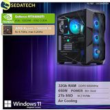 Sedatech - Advanced Gaming PC - Desktop Computer - AMD Ryzen 7 9800X3D - Geforce RTX4060Ti - 32Gb DDR5 - 2Tb SSD M.2 - Windows 11