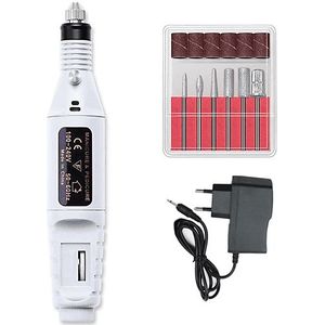 Elektrische nagelvijl met 6 bits Zwart