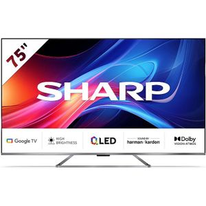 Sharp Aquos 75GP7265 - 75inch 4K UHD QLED TV met Google TV - 2024