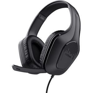 Trust Gaming GXT 418 Rayne Lichtgewicht Gaming Headset voor PC Xbox PS4 PS5 Switch Mobile, 50mm-drivers, 3.5 mm Jack, 2m Kabel, Opklapbare Microfoon, Over-Ear Bedrade Koptelefoon, Zwart