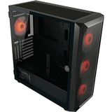 LC-POWER® Obsession Midi Tower - Computer Behuizing - Zwart - Gehard Glas - 4 ARGB Case Fans