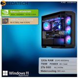 Sedatech Pro Gaming PC Waterkoeling Large Vision - AMD Ryzen 5 7600X - Geforce RTX5070Ti - 32Gb DDR5 - 2Tb SSD M.2 - Desktop computer