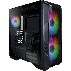 Cooler Master - HAF 500 - PC Behuizing - Zwart - High Airflow, Dubbele 200 mm ARGB Ventilatoren, USB 3.2 Gen 2 Type C