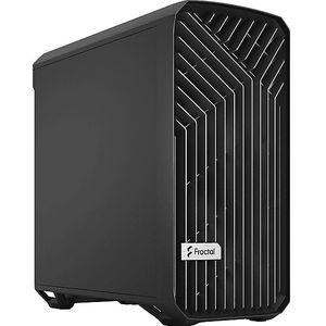 Fractal Design Torrent Compact Zwart - Massief zijpaneel - Open rooster voor maximale luchtinlaat - Inclusief twee PWM-ventilatoren van 180 mm - Type C - ATX Airflow Mid Tower PC Gaming Case