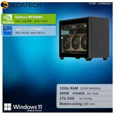Sedatech - Gaming Mini-PC - Waterkoeling - Intel i7-14700KF 20x 3.4GHz - Geforce RTX4060 - 32Gb DDR5 - 2Tb SSD M.2 - Windows 11