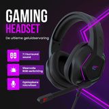 Strex Gaming Headset met Microfoon RGB Verlichting - 7.1 Surround Sound