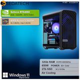 Sedatech - Werkstation Compact ATX - AMD Ryzen 5 9600X - Geforce RTX4060 - 32Gb DDR5 - 2Tb SSD M.2 - Windows 11 - Desktop computer