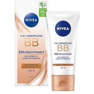 Nivea 5in1 BB Mittlerer bis Dunkler Hauttyp LSF 15 BB Cream, 50 ml