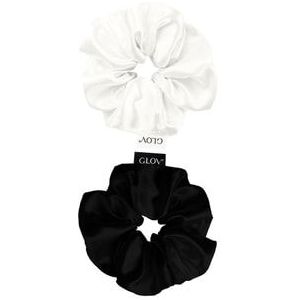 Glov Scrunchies 2 Pack M - Black/Beige Haarelastiek, 2 st