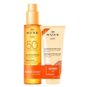 Nuxe Sun zonneolie SPF 50 en aftersunmelk Set Persoonlijke verzorgingsset, 1 st