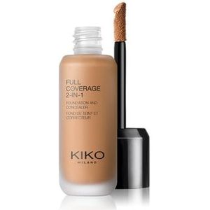 Kiko Milano Full Coverage 2-in-1 Vloeibare foundation, Warm Beige 105, 25 ml