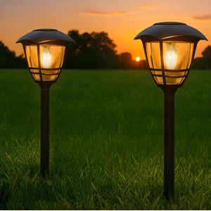 Solar priklamp prickle met warm wit licht set van 2