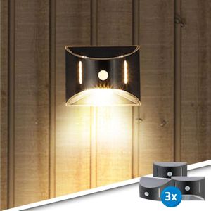 Solar rvs buitenlamp glare met bewegingssensor - voordeelset van 3